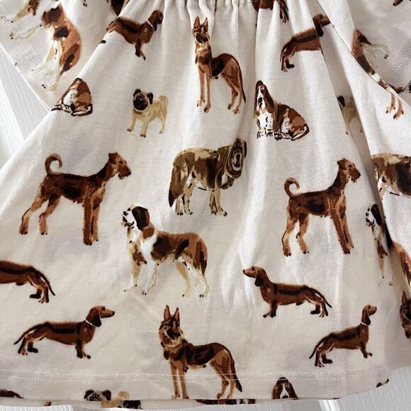 Milkbarn Natural Dog Organic Cotton Dress Girls Size 3-6 Months - Picture 4 of 9